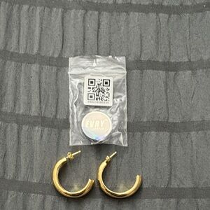 Eury Elegant Gold Hoop Earrings